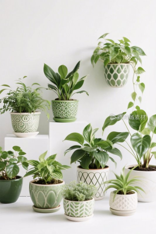 多种盆栽绿植展示