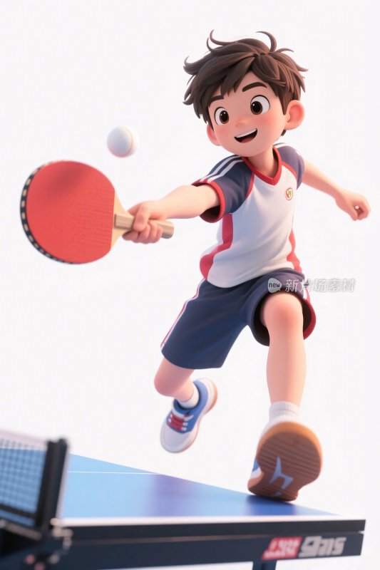 乒乓球运动插画