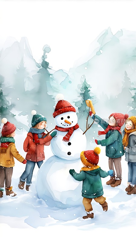 雪人世界里的欢乐时光