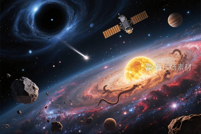 宇宙天体插画场景