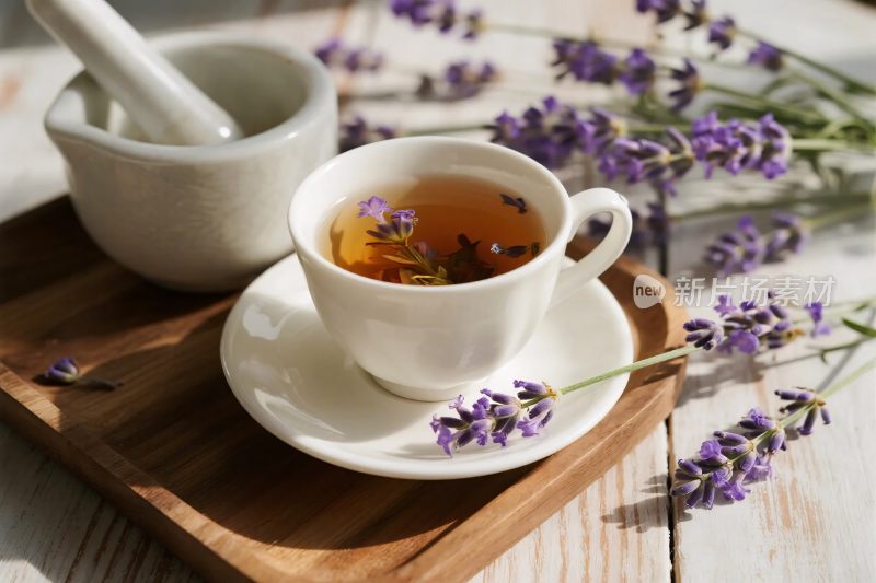 薰衣草茶饮布置