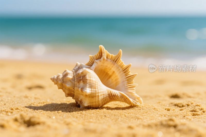 海滩海螺特写
