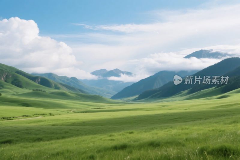 草原山水风景图