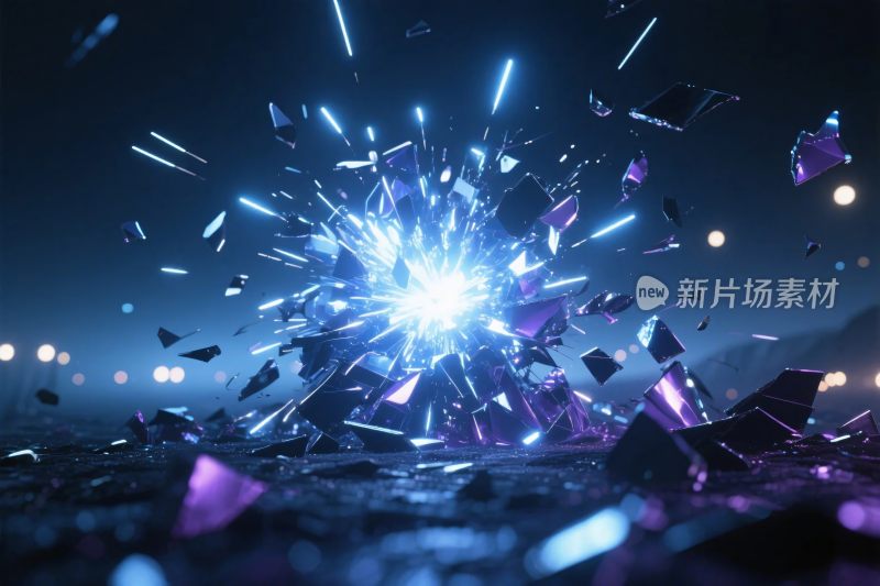 科幻破碎光效画面