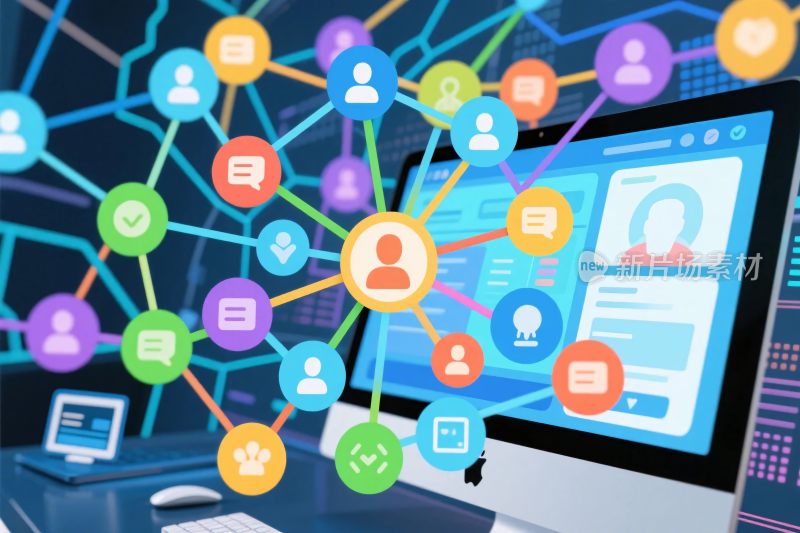 数字化网络社交界面