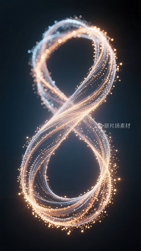 光晕交织的数字8