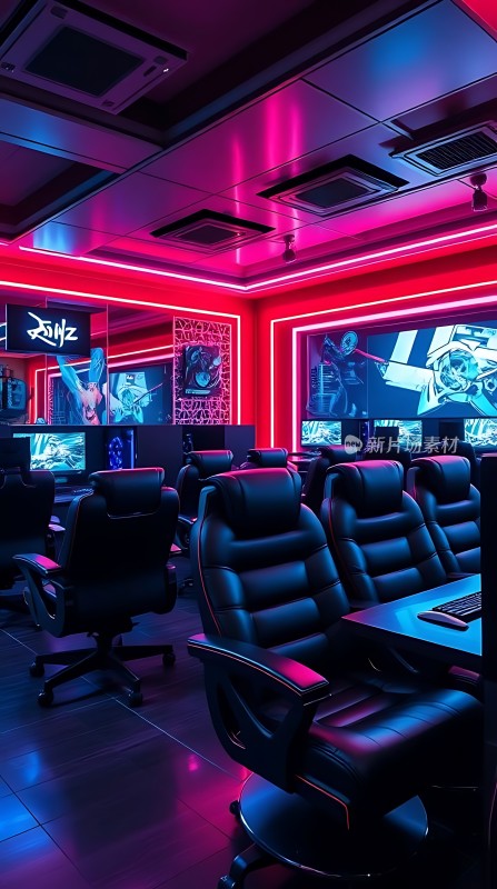 电竞游戏室未来科技感十足