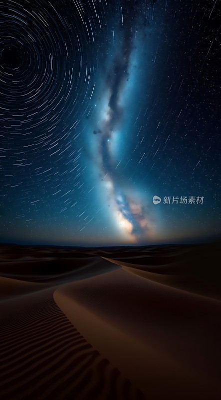 星河浩瀚沙丘静谧