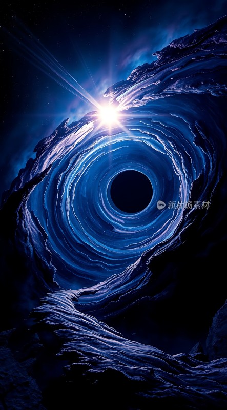 黑洞漩涡中的神秘光芒