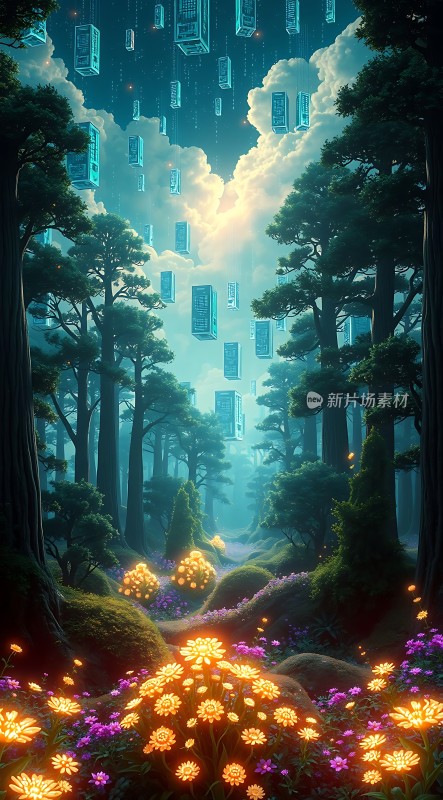 神秘森林夜光奇景