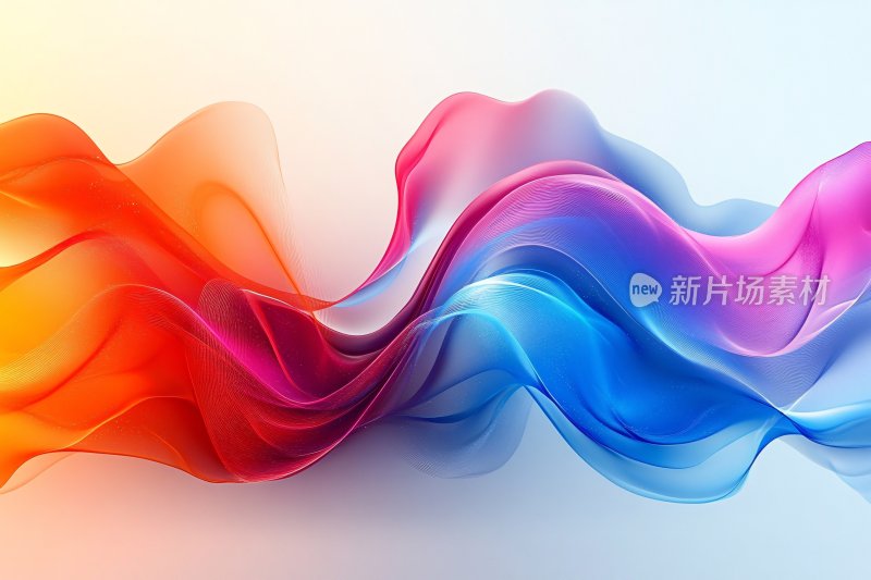 彩色流动波浪背景图