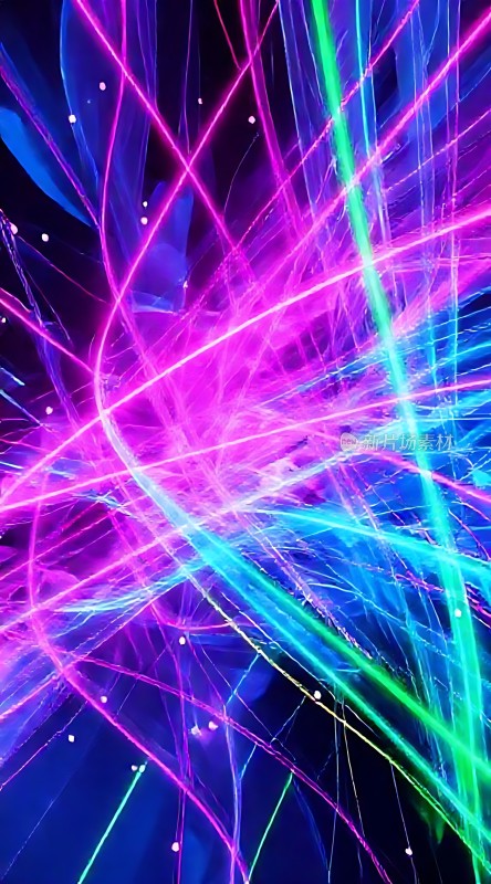 霓虹幻彩交织