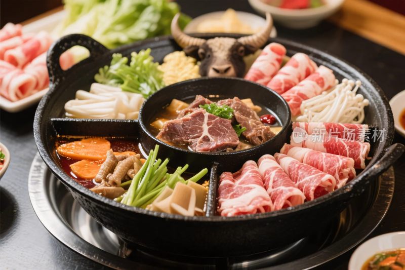 火锅食材美食展示