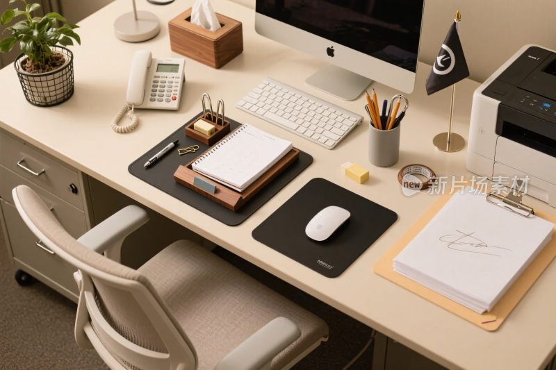 办公桌面布置场景