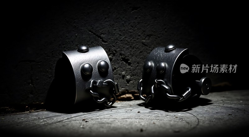 新片场素材 金属镣铐