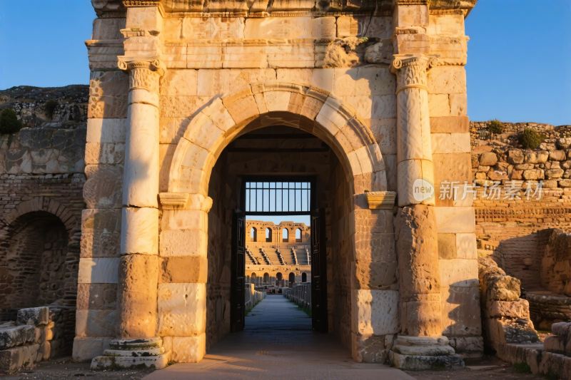 古老遗迹拱门景观