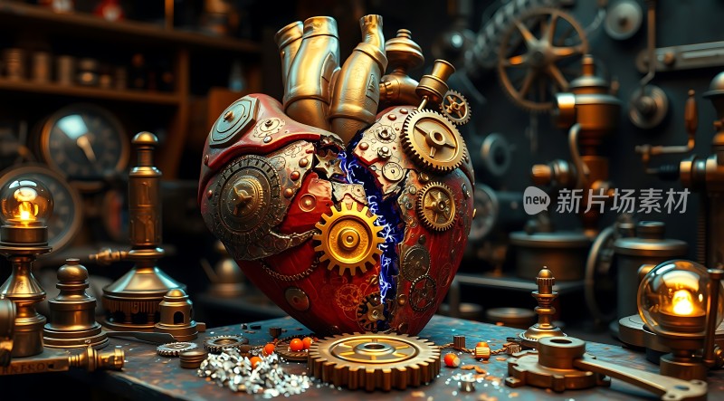 机械之心齿轮与心脏的结合艺术