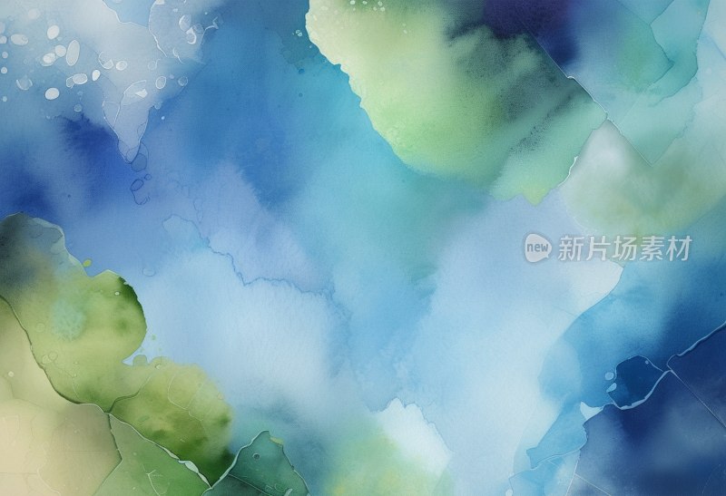 水彩蓝绿背景纹理