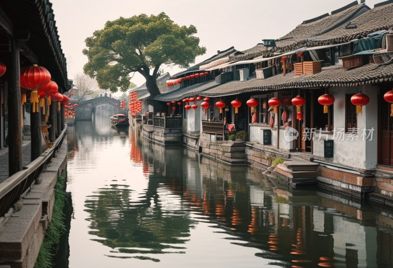 西塘古镇烟雨景