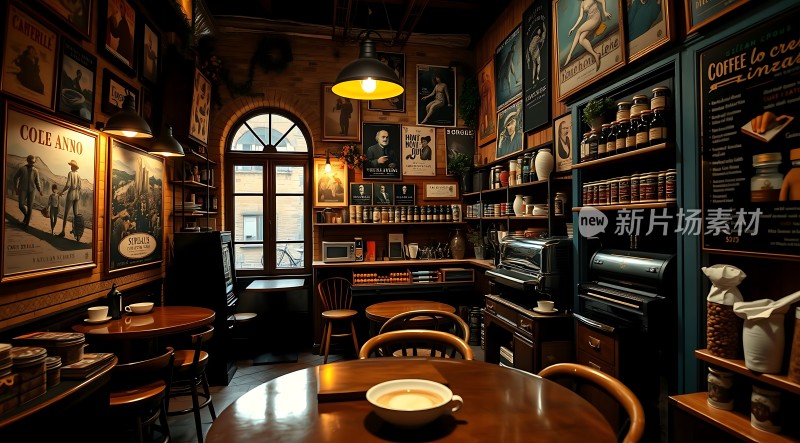 复古咖啡店温馨氛围艺术装饰舒适环境