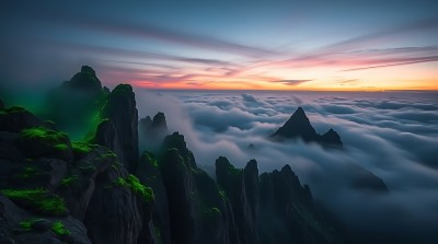 日出云海奇峰 日出云海奇峰