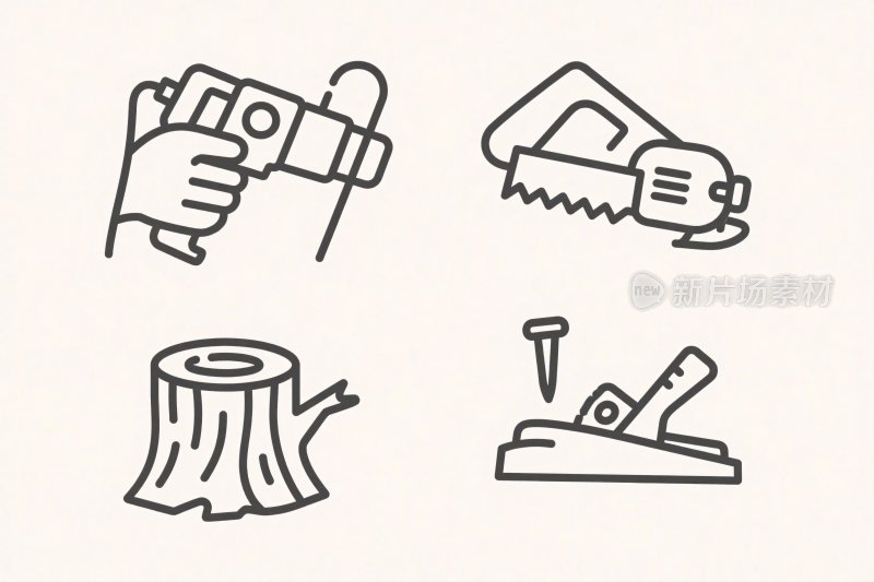 工具操作插画集合