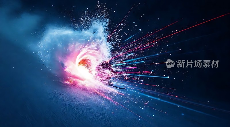 新片场素材光束爆炸