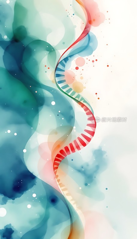 多彩螺旋DNA结构