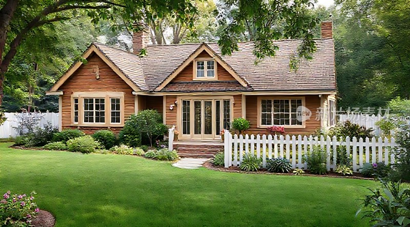 温馨木屋绿意盎然小院