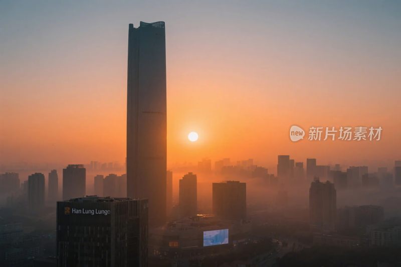 城市日出建筑风光