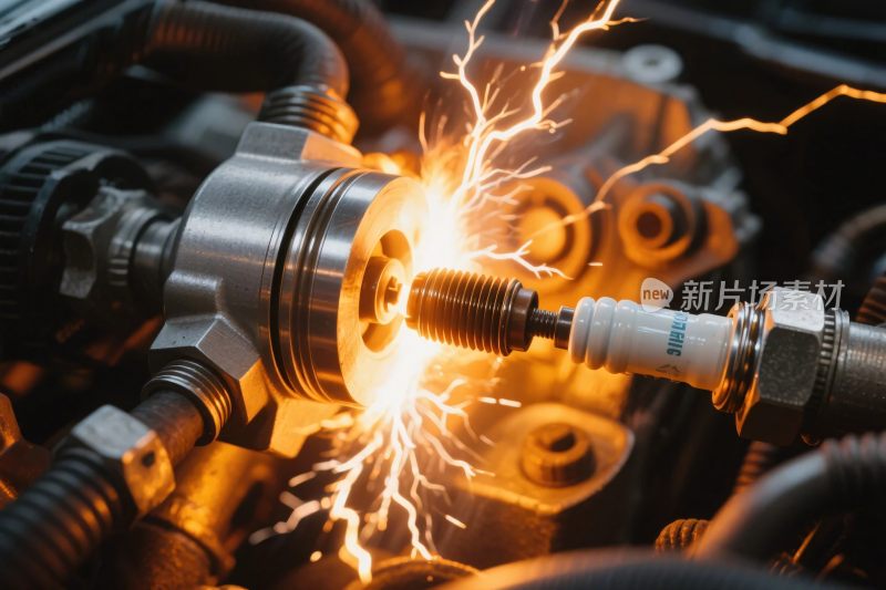 汽车发动机电火花场景