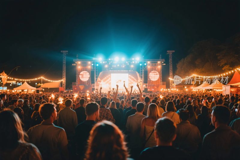 夜晚音乐节现场