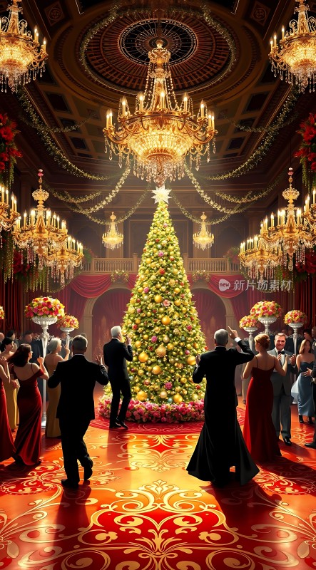 圣诞舞会上的华丽盛宴