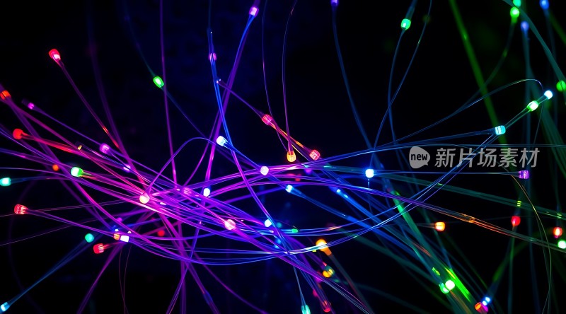 光纤世界色彩交织