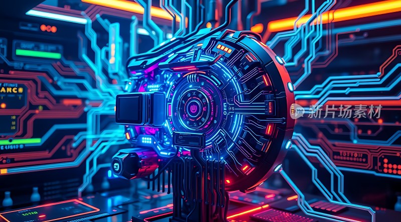 科技未来主义电子核心装置