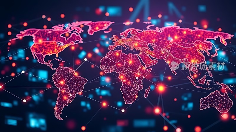 全球网络连接图