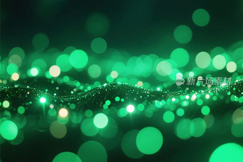 绿色光斑梦幻背景图