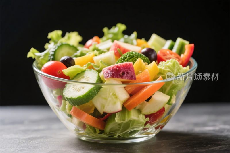 新鲜蔬菜水果沙拉碗