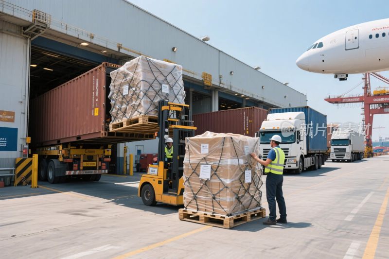 货运机场装卸场景
