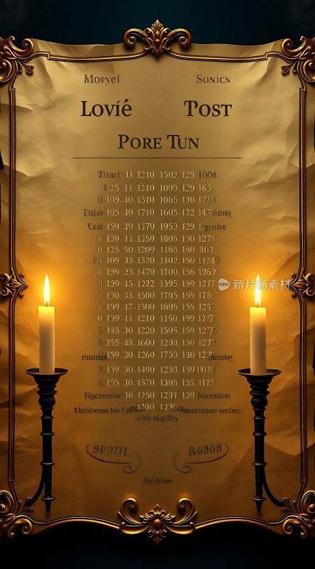 烛光下的神秘古卷