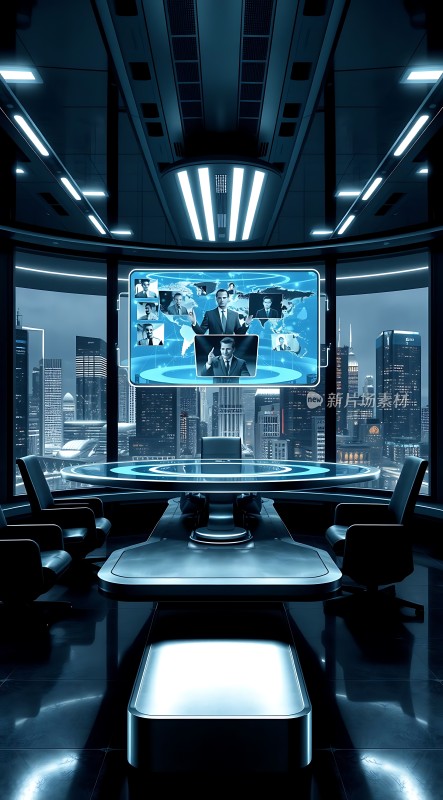 未来城市会议室科技感十足