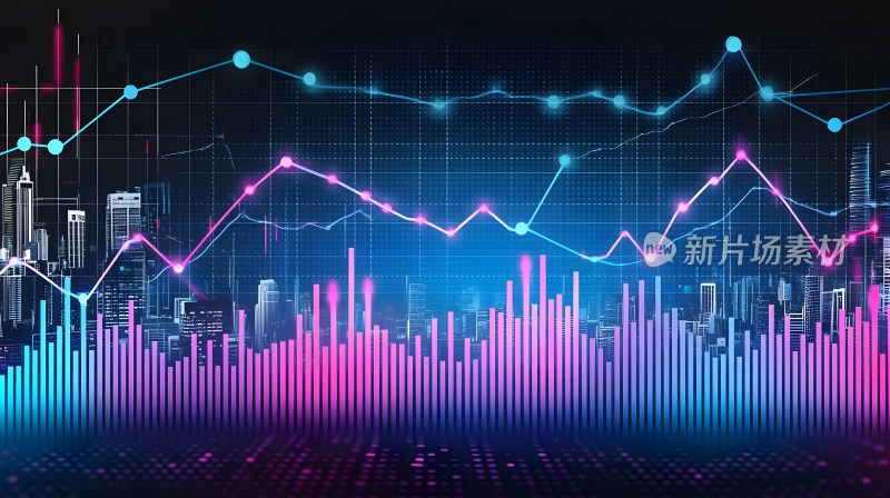 色彩鲜艳动态财务数据可视化