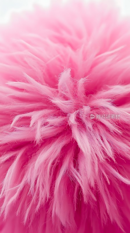 粉红毛绒球