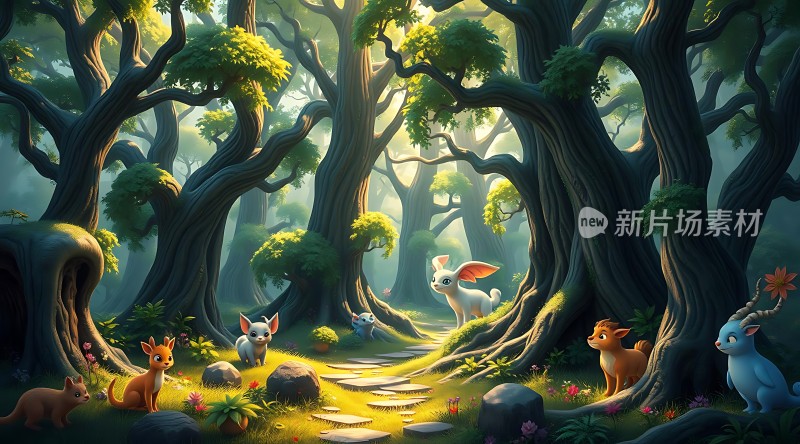 森林秘境动物们的奇幻冒险