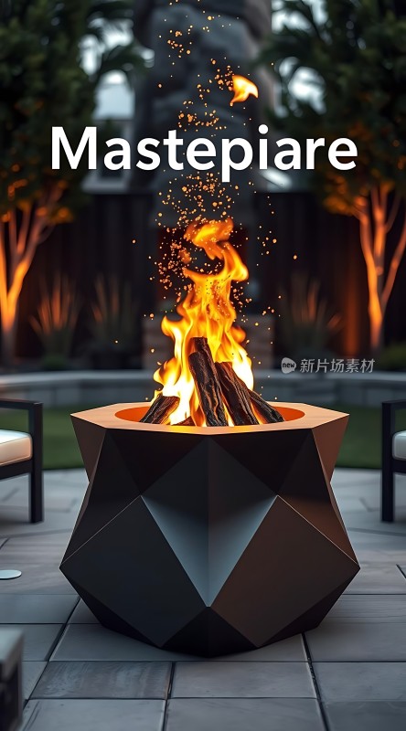 现代几何火坑户外休闲新体验