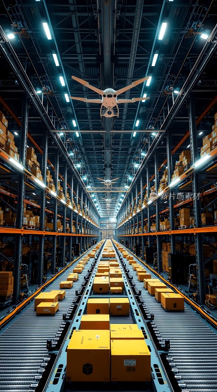 智能物流中心无人机与传送带协同作业