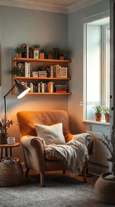 温馨角落舒适阅读时光