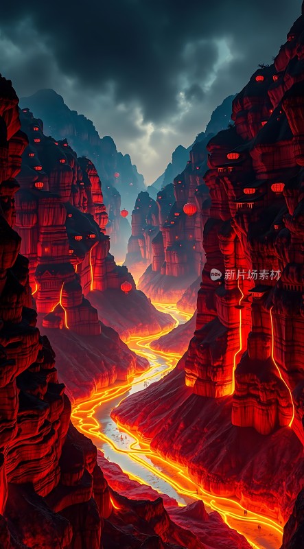 熔岩峡谷奇景