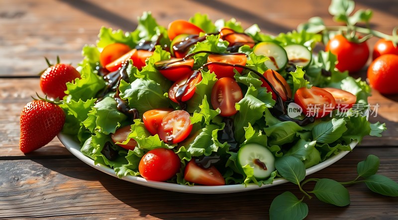 新鲜蔬菜水果沙拉