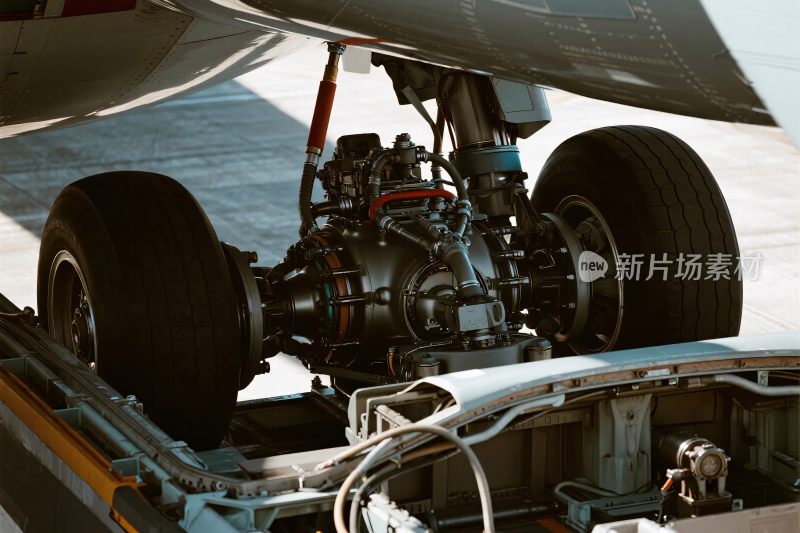 飞机起落架特写